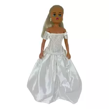 Boneca Susi Clássica Estrela Vestido Noiva Articulada Antiga