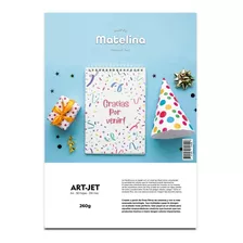 Papel Matelina Doble Faz 260g A4 250 Hojas Color Blanco