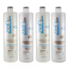 2 Unidades Escova Zen Hair Coco E Queratina 4x1litro