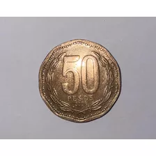 Moneda De 50 Pesos Falla Chiie 2008