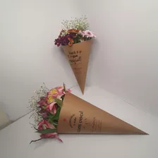 100 Cones Para Flores Em Kraft