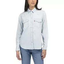 Camisa Mujer Western Azul Levis