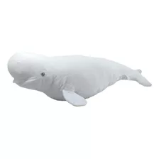 Baleia Beluga Branca Pelúcia 75 Cm Comp.lavável Antialérgico