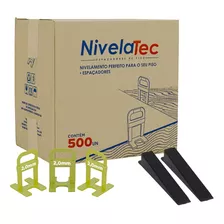 Kit Nivelador Espaçador 500 Unidades 2mm + 100 Cunhas Slim Nivelatec 