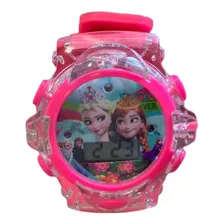Relógio Infantil Menina Elsa Frozen Disney Rosa Presente