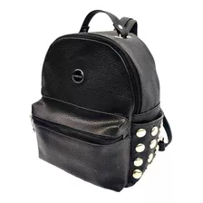 Mochila Con Tachas Diseño Práctica Negra Y Suela 