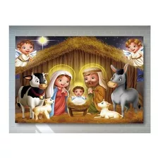 Quadro Decorativo Presépio Natal Quarto Crianças Infantil