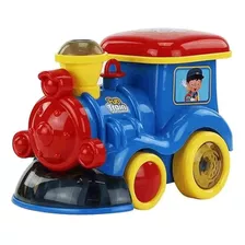 Brinquedo Trenzinho Musical Bate E Volta Com Luz E Som R2994 Cor Azul Personagem Trem Brinquedo Musical