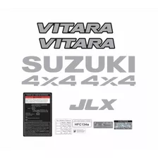 Kit Adesivo Emblema Suzuki Vitara Jlx 4x4 Resinado Vtr05