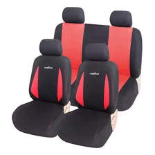 Funda Asiento Completa Goodyear Negra Y Rojo Auto 10 Pzas