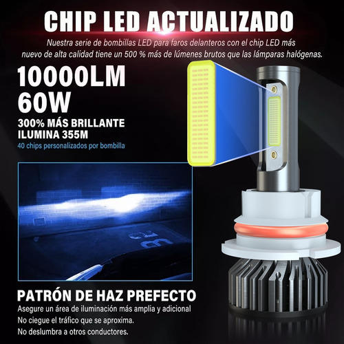 Para Jeep Liberty 2002- 03 04 9007 9145 Kit De Focos Led Foto 2