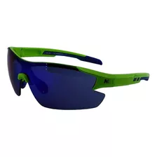 Lentes Ciclismo New Evolution Ne-504 Intercambiables Color De La Lente Tornasolado Color Del Armazón Verde/azul