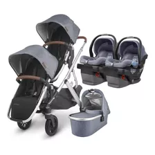 Uppababy Vista V2 Doble C/ Un Moises Y Dos Huevitos Mesa Color Gregory Chasis Car Seat Mesa Henry