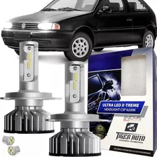 Kit Lampada Ultra Led Xtreme Vw Gol G2 1995 1996 1997 1998 1999 Farol Alto E Baixo Com Foco