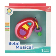 Bebê Musical Chaveiro Brinquedo Chave Rosa Meninas Melodia