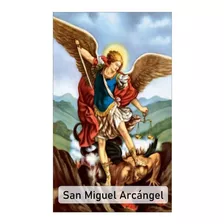 Estampa Plastificada San Miguel Arcangel Con Oración - 12und