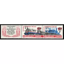 Trenes - Uruguay 1969 - Serie Mint Sobrecarga Encomiendas 