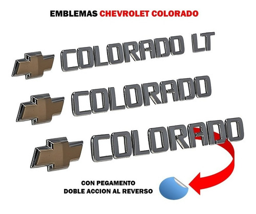 Kit De Emblemas Laterales Y De Caja Chevrolet Colorado Foto 2