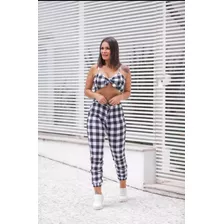 Conjunto Calça + Cropped Blusa Blusinha 