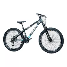 Bicicleta Vikingx Tuff 30 Aro 26 21v Freios De Disco Mecânico Câmbio Shimano Cor Preto/azul-celeste