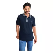 Playera Polo Negro Con Detalles 906-09