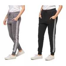 Kit 02 Calças De Moletom Konoa Feminina Jogger Skinny M1