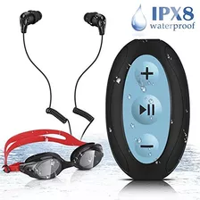 Reproductor Mp3 Impermeable De 8 Gb Con Clip Ipx8 Auriculare