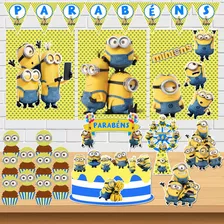 Kit Festa Minions Só Um Bolinho Decoração 25pçs + Brinde