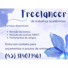 Freelancer De Textos Acadêmicos