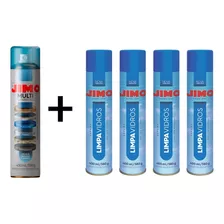 Kit 1 Superfícies Jimo Spray + 4 Limpa Vidros Jimo Aerossol