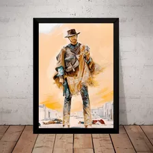 Quadro Decoração Clint Eastwood Faroeste Arte Poster Moldura