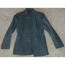 Chaqueta De Cuero Para Dama Talla M Color Gris