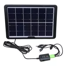 Cargador Panel Solar Portatil Celular Usb 6w Multifuncional 