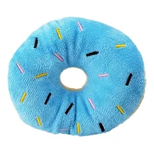 Brinquedo Donuts De Pelúcia Cor Azul