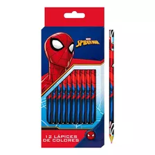 Set De Lapices De Colores X12 Spiderman