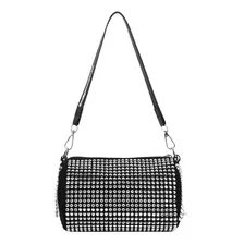 Bolsa Feminina Strass Pequena Trasnversal Alça Mão Promoção