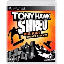 Jogo Tony Hawk Shred Big Air Bigger Tricks Ps3 Midia Fisica