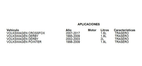 Zapata Freno Trasero Volkswagen Crossfox 2009 1.6l Brembo Foto 2