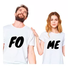 Conjunto Camiseta Camisa Casal Namorados Presente Fome