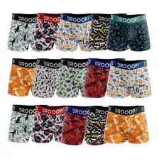 Kit 15 Cuecas Infantil Boxer Droop! - Lindas+-