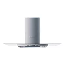 Exaustor Depurador De Cozinha Brastemp Bap90 Aço Inoxidável E Vidro De Parede 45cm X 90cm Inox 127v