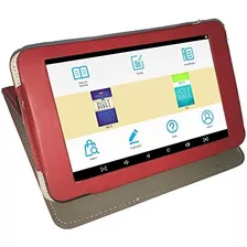 Azpen E-bible 7 A747 Tablet Android Con Piel Caso Rojo Verde