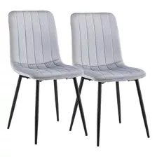 Set 2 Sillas Comedor Modernas Acero Minimalista Hometrends