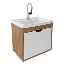 Mueble De Baño Con Lavamanos Graz Teca/blanco