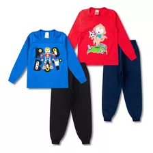 Kit 2 Conjunto Infantil Menino Roupa Frio Inverno Masculino