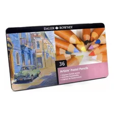 Estuche 36 Lápiz Pastel Dibujo Trazo Suave Daler Rowney