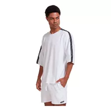 Camiseta Oversized Brohood Masculina Moletom Branco