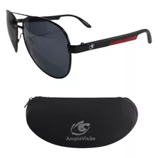 Óculos Solar Modelo Aviator Boss Casual Lente Cor Preta