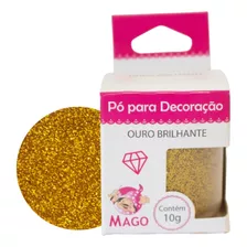 Pó Glitter Colorido Furtacor Comestível Brilhante Mago Glitter Furtacor Ouro Brilhante