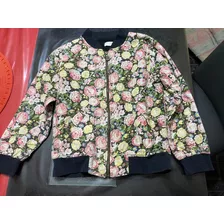 Campera Con Flores Pioppa Talle 10 Para Nenas